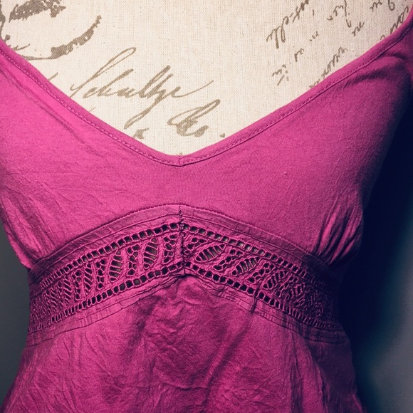 Zara Collection tiered fuchsia tank top M - Picture 2 of 8